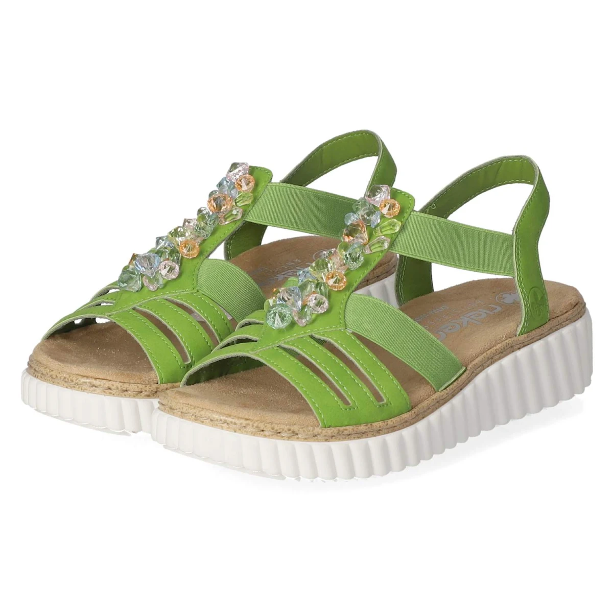 Rieker Sandalen - Gr. 42 - Grün - Synthetik