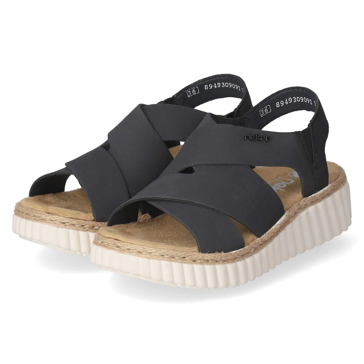 Rieker Sandalen - Gr. 36 - Blau - Synthetik