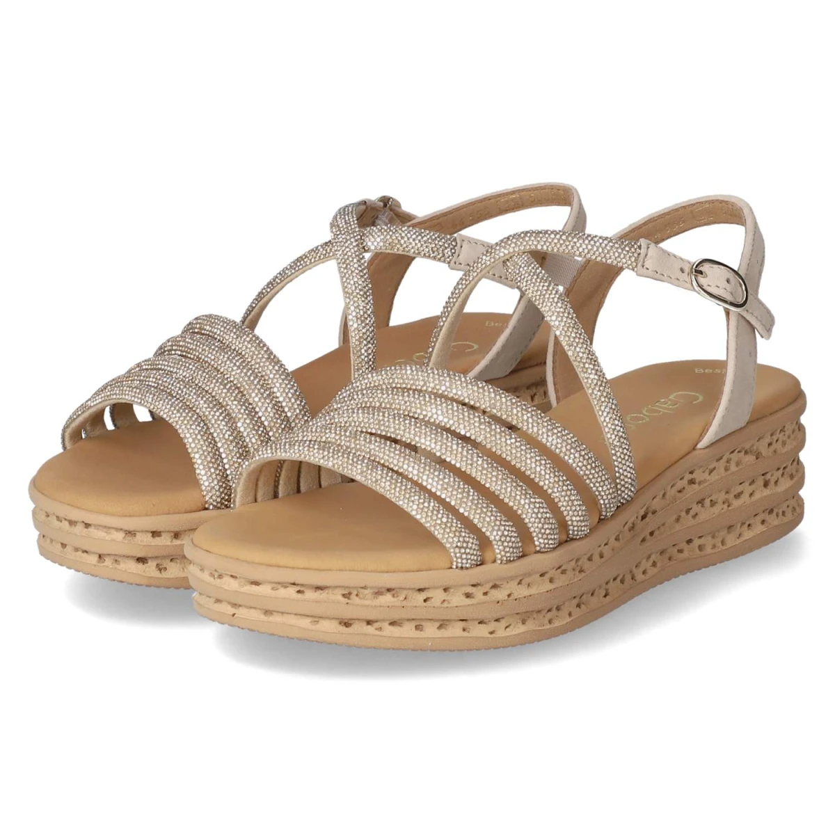 Gabor Sandaletten - Gr. 40 - Gold - Rauleder