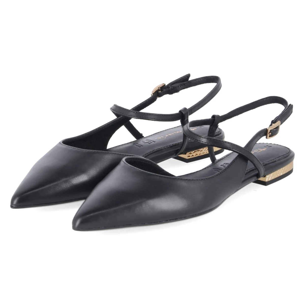 Tamaris Slingballerinas - Gr. 40 - Schwarz - Glattleder