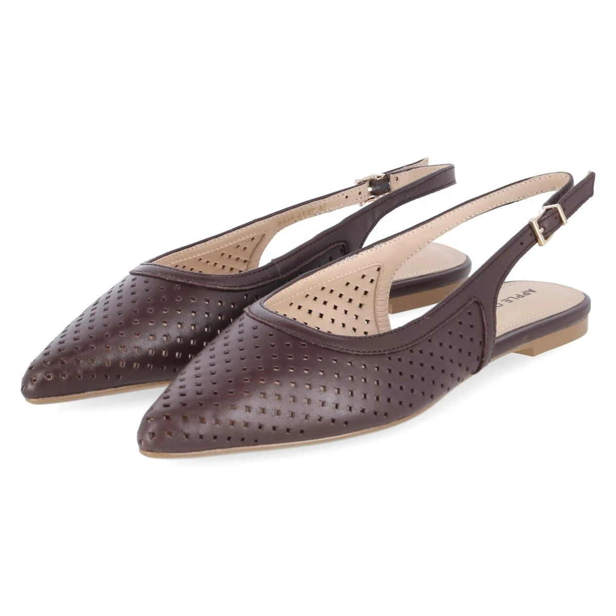 Apple of Eden Slingballerinas DEEN - Gr. 42 - Braun - Glattleder