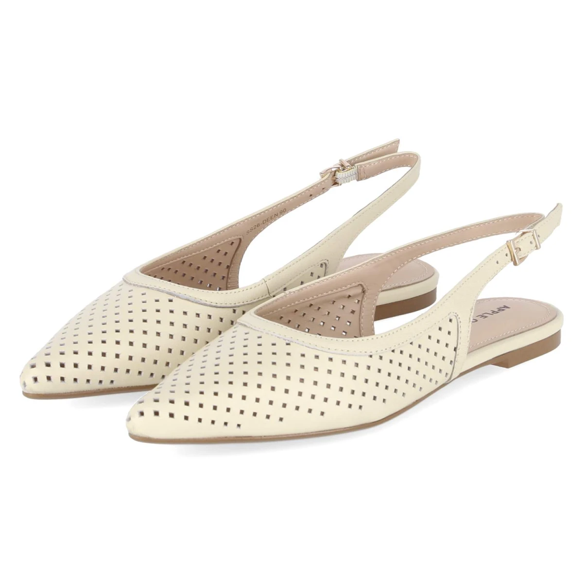 Apple of Eden Slingballerinas DEEN - Gr. 42 - Beige - Glattleder