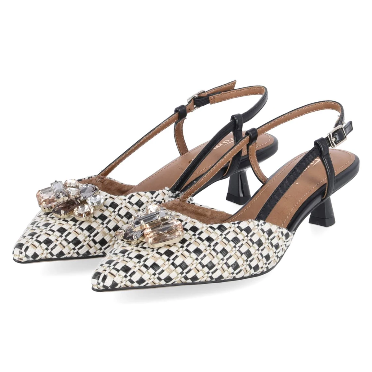 Tamaris Slingpumps - Gr. 37 - Beige - Textil & Synthetik