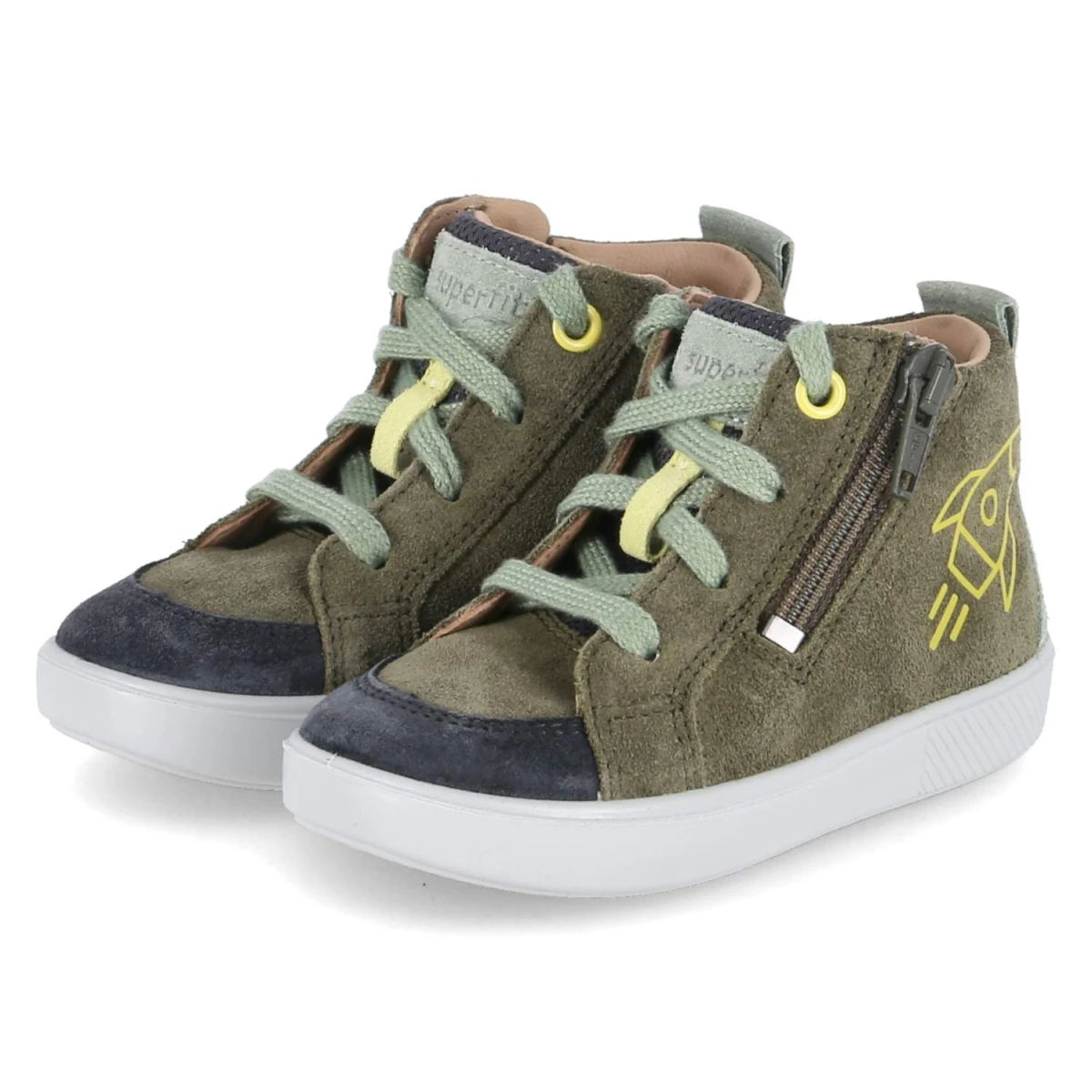 Superfit Stiefeletten SUPIES - Gr. 22 - Grün - Leder & Textil