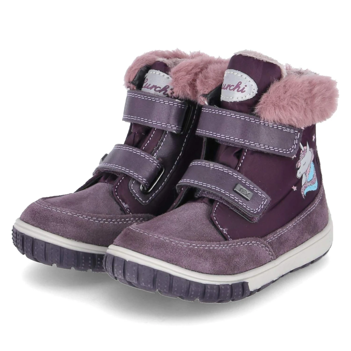 Lurchi Winterstiefel JOSEFINE - Gr. 22 - Lila - Synthetik, Leder & Textil