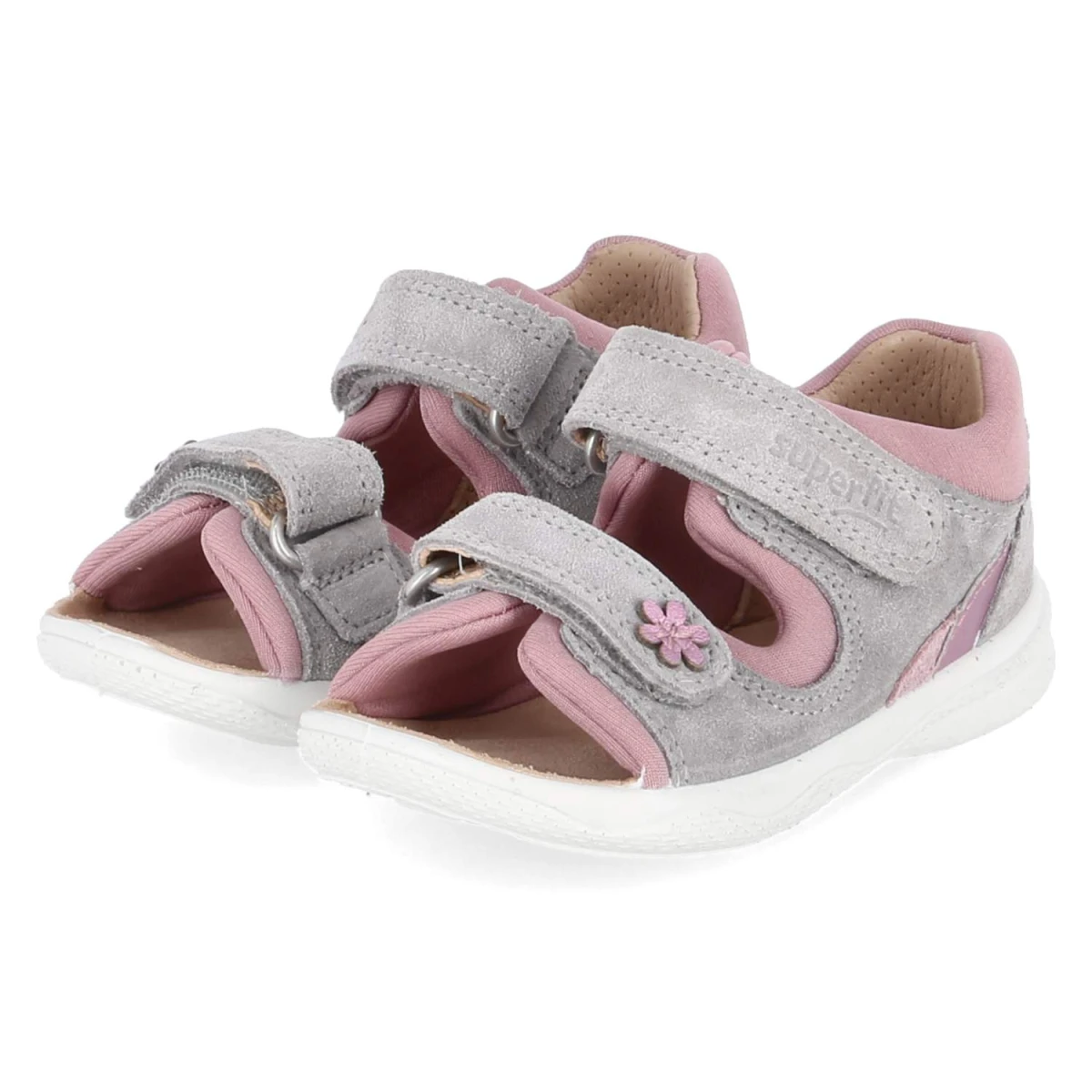 Superfit Sandalen POLLY - Gr. 24 - Grau - Leder & Textil