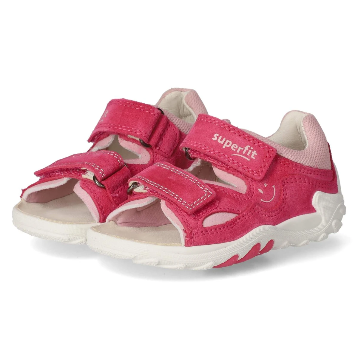 Superfit Sandalen - Gr. 26 - Rosa - Leder & Textil