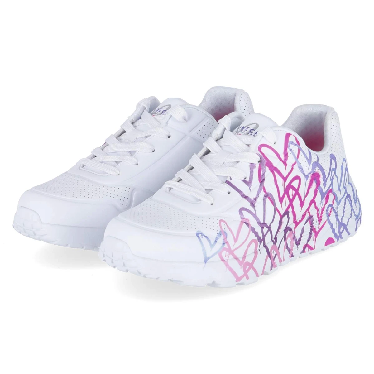 Skechers Low Sneaker UNO LITE METALLIC JOY - Gr. 35 - Weiß - Synthetik