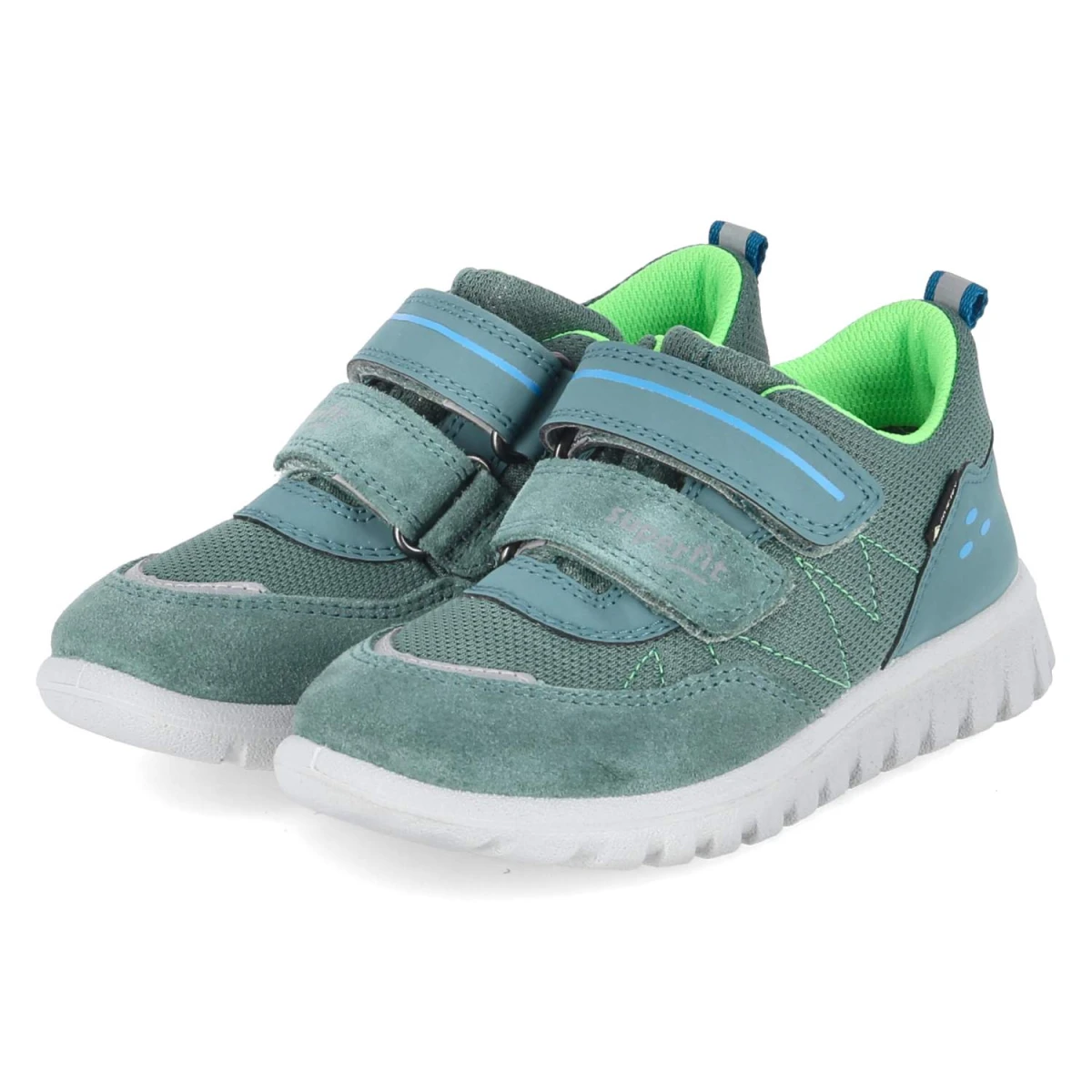 Superfit Klettschuhe SPORT7 MINI - Gr. 28 - Grün - Synthetik, Leder & Textil