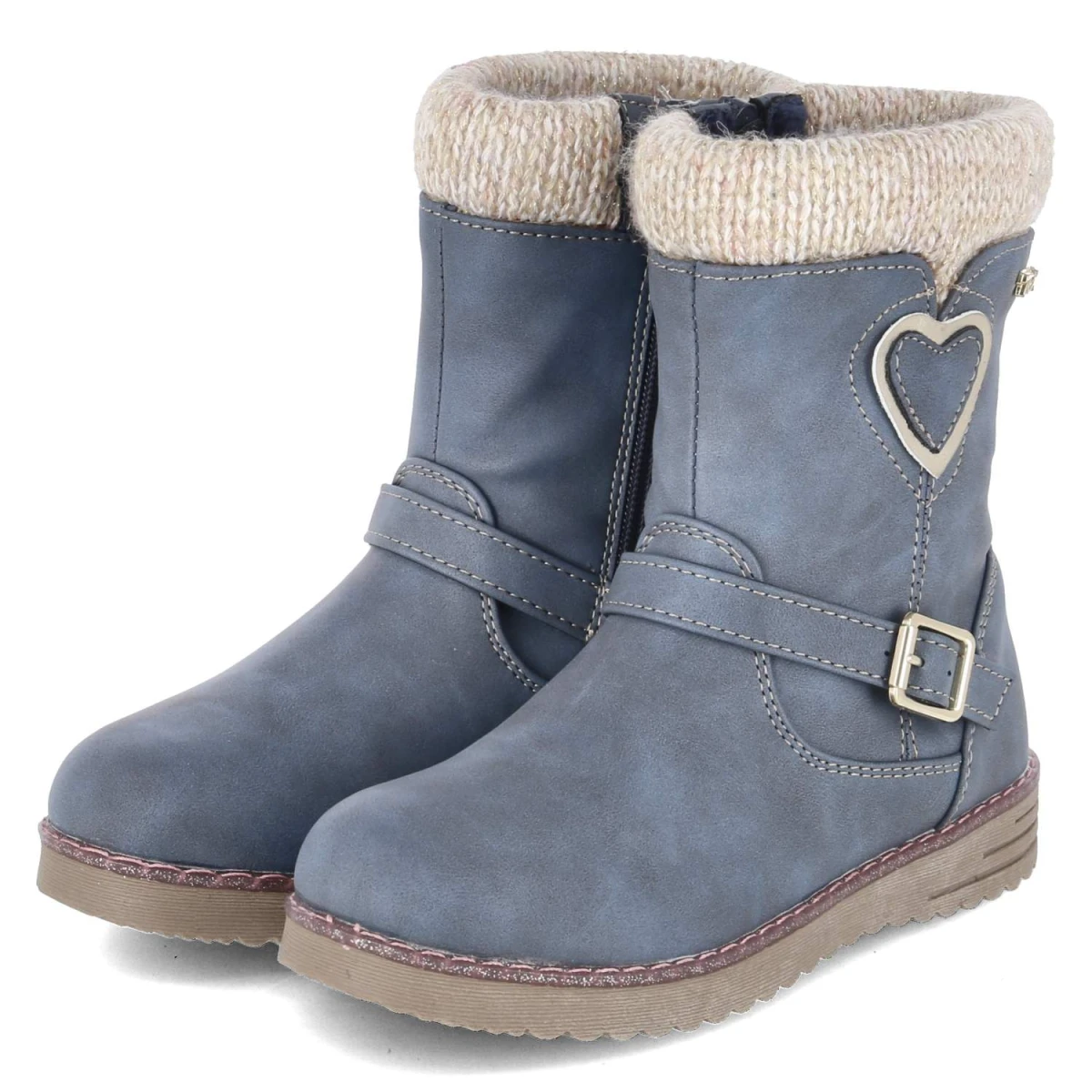 Indigo Winterstiefel - Gr. 33 - Blau - Textil & Synthetik