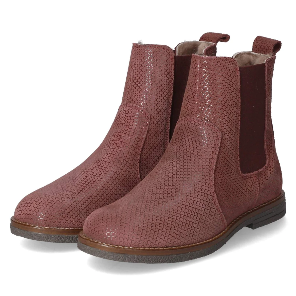 Bisgaard Stiefeletten MADIA LAMB - Gr. 37 - Rot - Rauleder