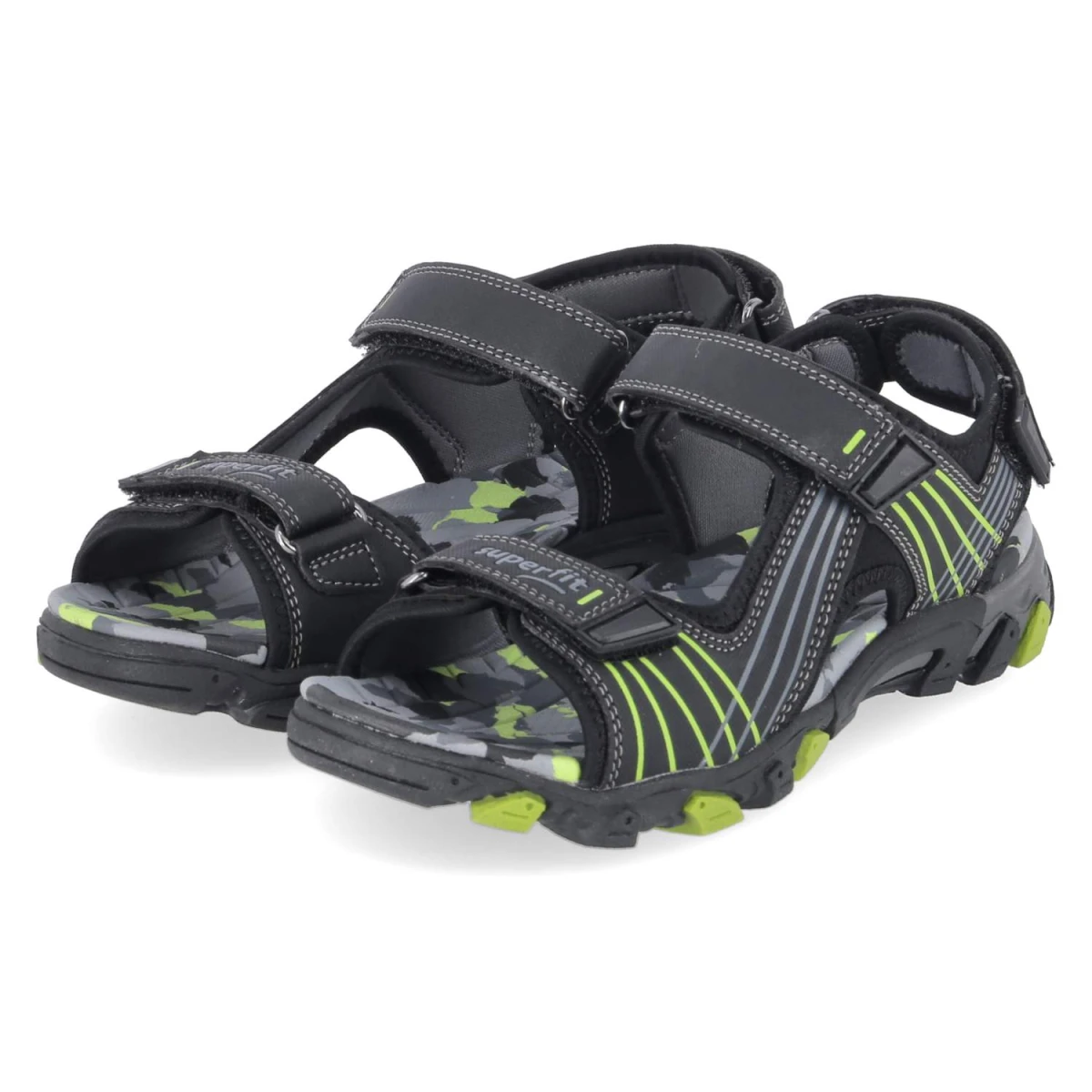 Superfit Sandalen HENRY - Gr. 36 - Schwarz - Textil & Synthetik