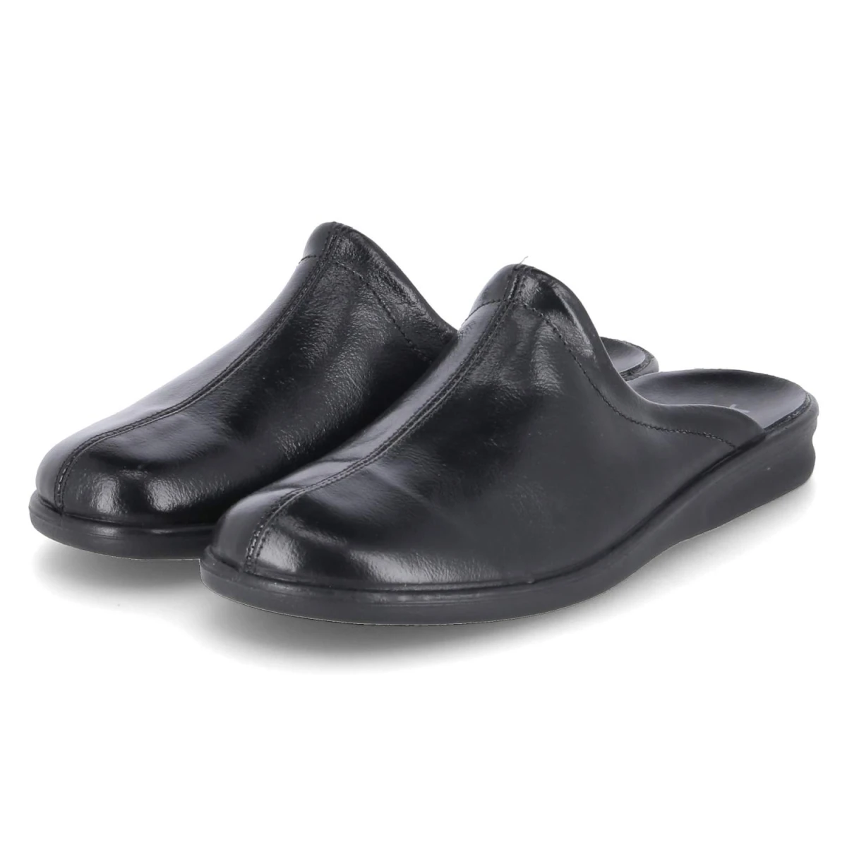 Josef Seibel Hausschuhe BELFORT 450 - Gr. 41 - Schwarz - Glattleder