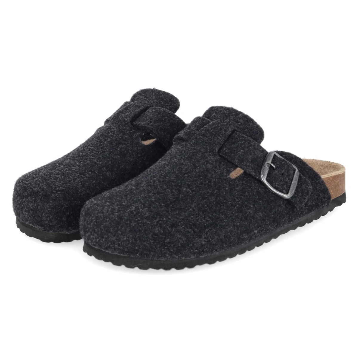 Supersoft Hausschuhe - Gr. 45 - Grau - Filz