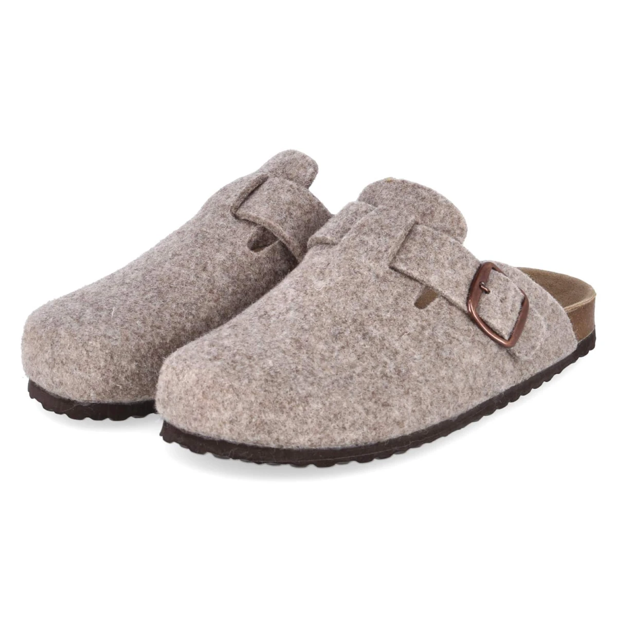 Supersoft Hausschuhe - Gr. 40 - Beige - Filz