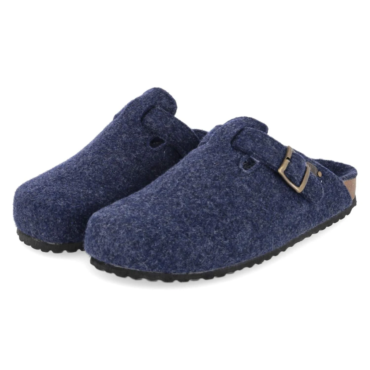 Supersoft Hausschuhe - Gr. 45 - Blau - Filz