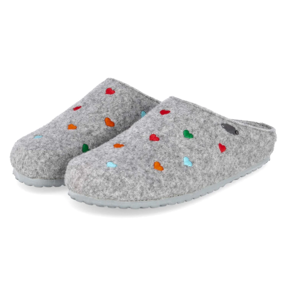 Supersoft Hausschuhe - Gr. 42 - Grau - Filz