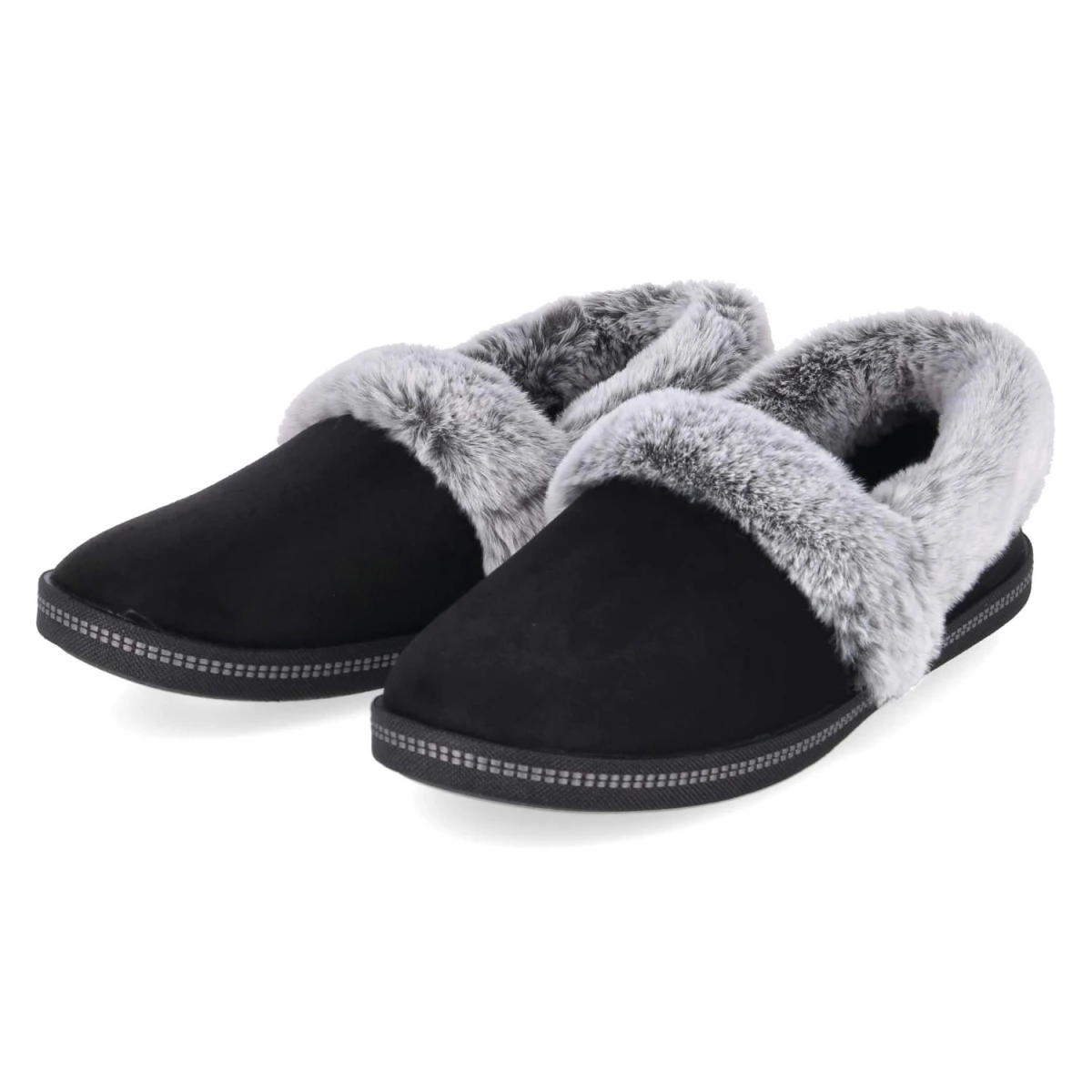 Skechers Hausschuhe COZY CAMPFIRE TEAM TOASTY - Gr. 36 - Schwarz - Textil