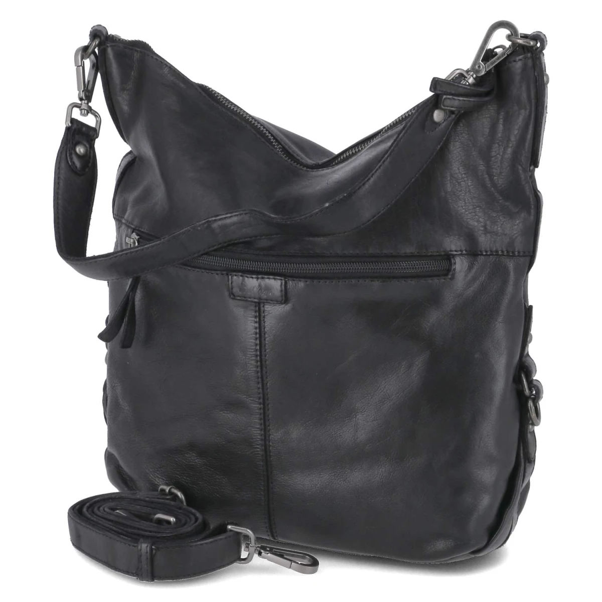 Beliana Hobo Bag - Gr. - Schwarz - Leder