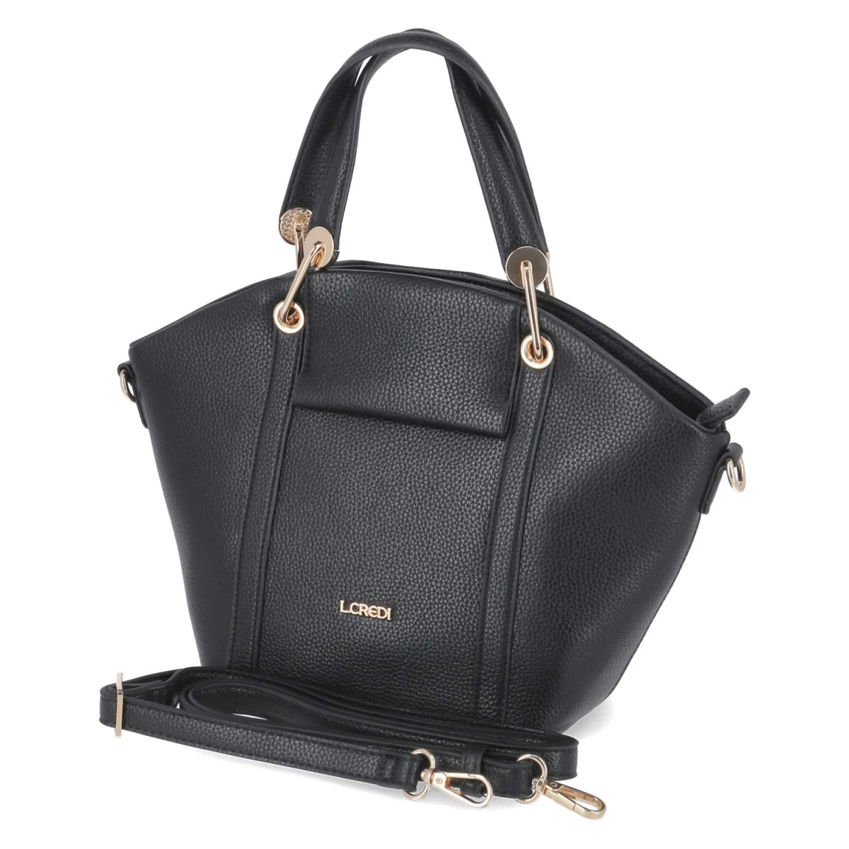 L.Credi Handtasche - Gr.  - Schwarz - Kunstleder