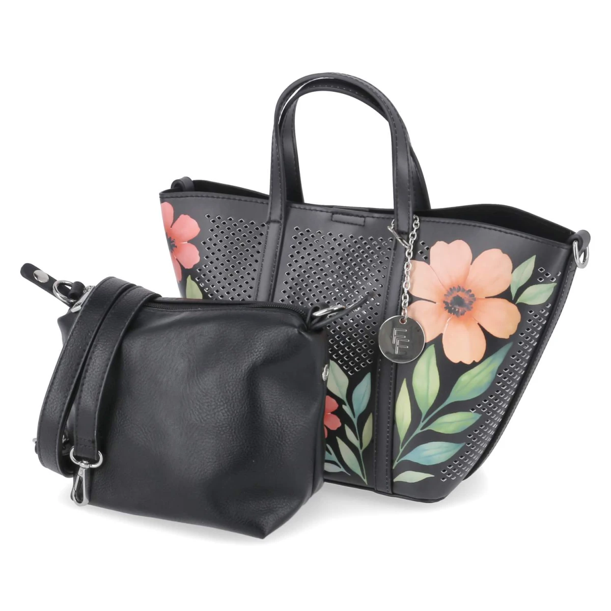 Fräulein Frida Mini-Shopper Set - Gr. - Schwarz - Synthetik