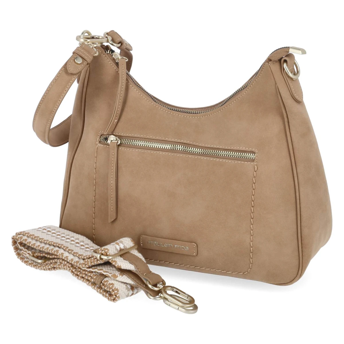 Fräulein Frida Hobo Bag - Gr. - Braun - Synthetik