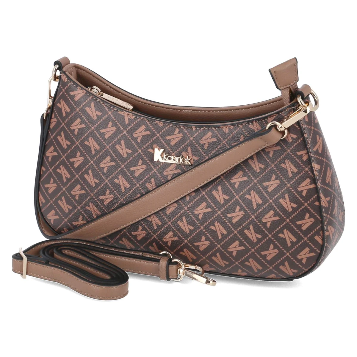 Kaerlek Schultertasche - Gr.  - Braun - Synthetik