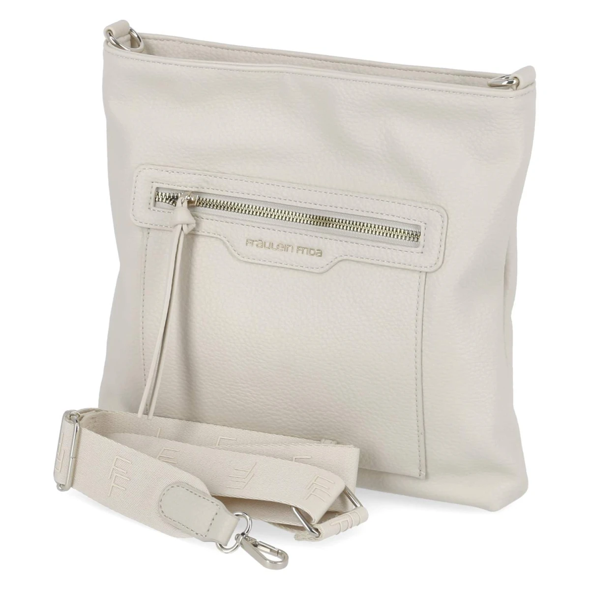 Fräulein Frida Crossover Bag - Gr.  - Beige - Synthetik