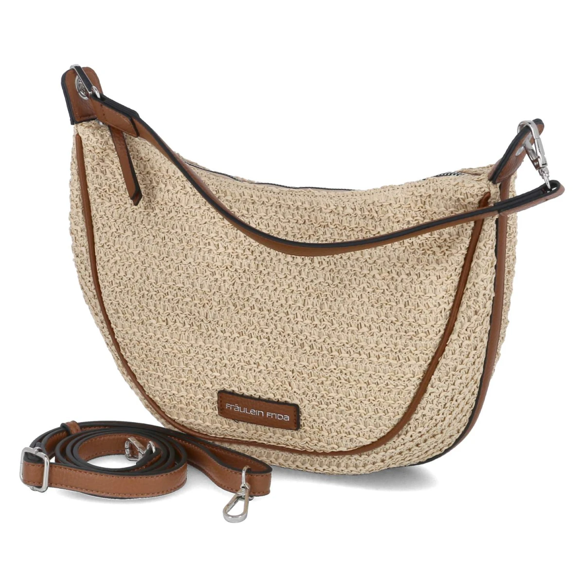 Fräulein Frida Hobo Bag - Gr. - Beige - Textil