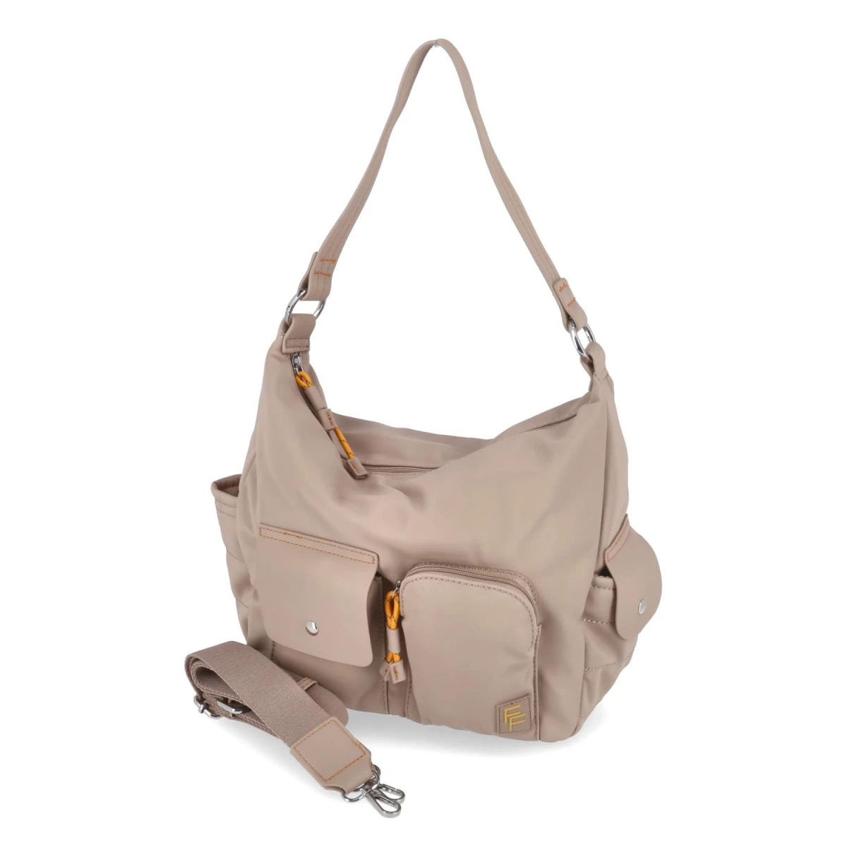 Fräulein Frida Hobo Bag - Gr. - Beige - Textil