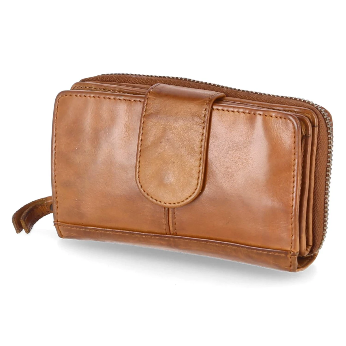 Beliana Geldbörse - Gr. - Braun - Glattleder