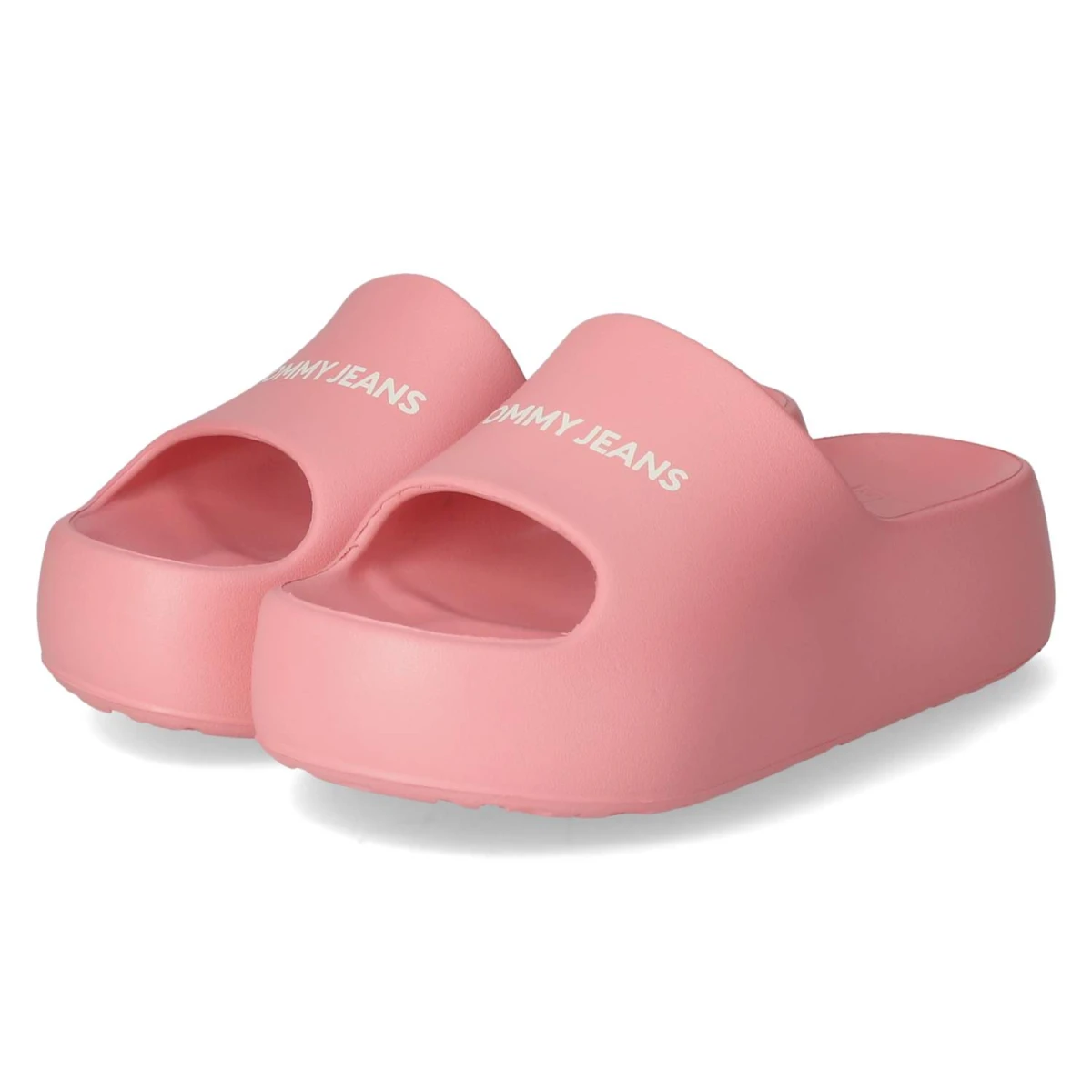 Tommy Jeans Pantoletten - Gr. 41/42 - Rosa - Synthetik