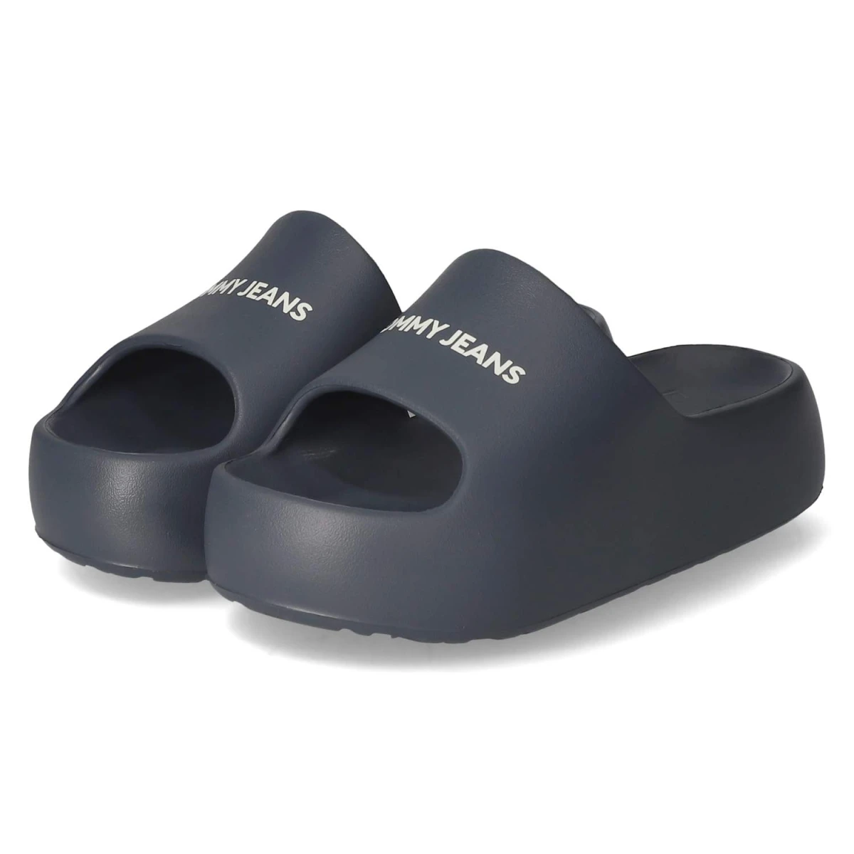 Tommy Jeans Pantoletten - Gr. 39/40 - Blau - Synthetik