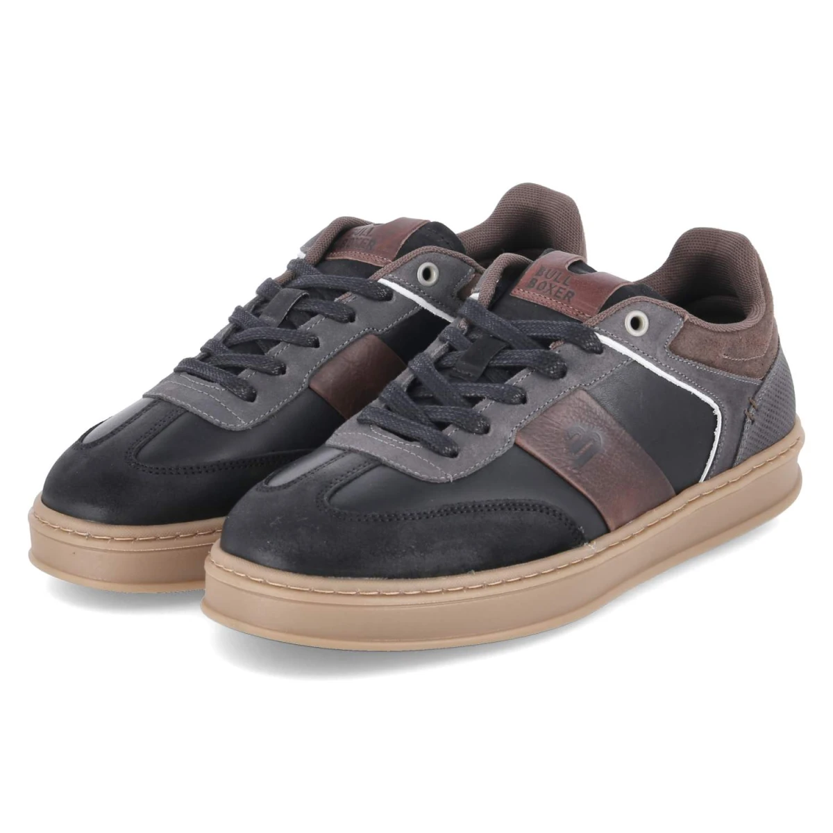 Bullboxer Low Sneaker - Gr. 41 - Schwarz - Leder