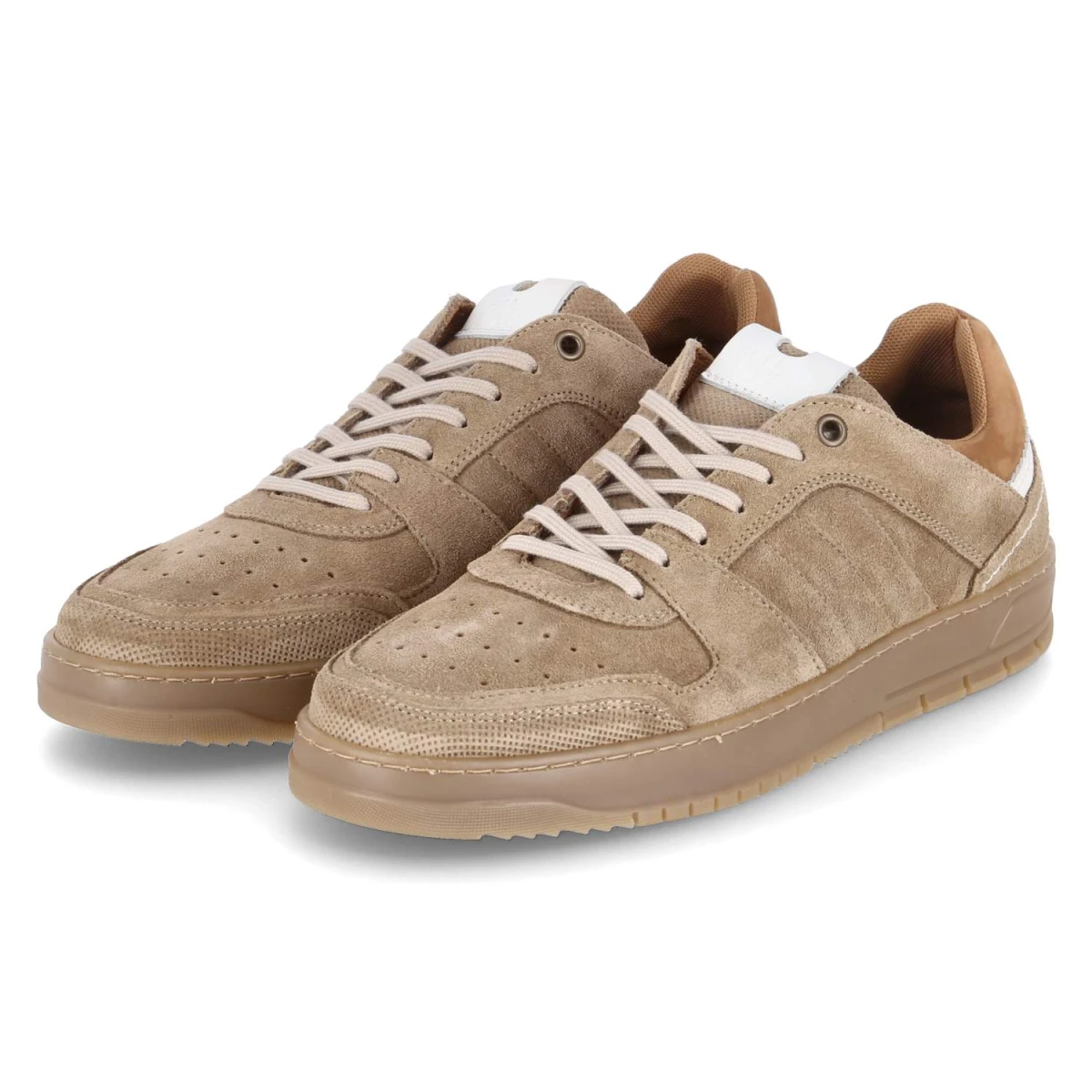 Bullboxer Low Sneaker - Gr. 42 - Beige - Rauleder