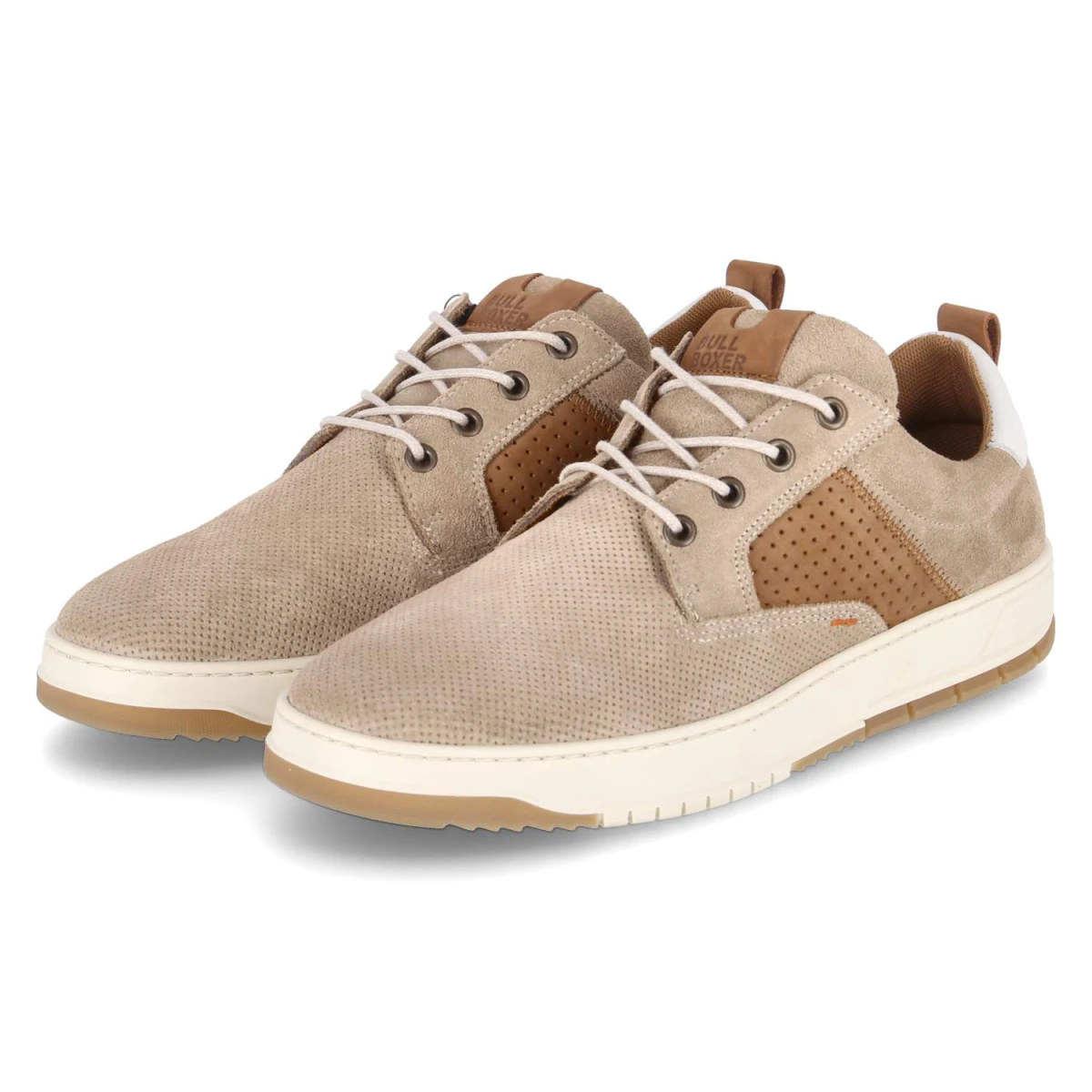 Bullboxer Low Sneaker - Gr. 46 - Beige - Rauleder
