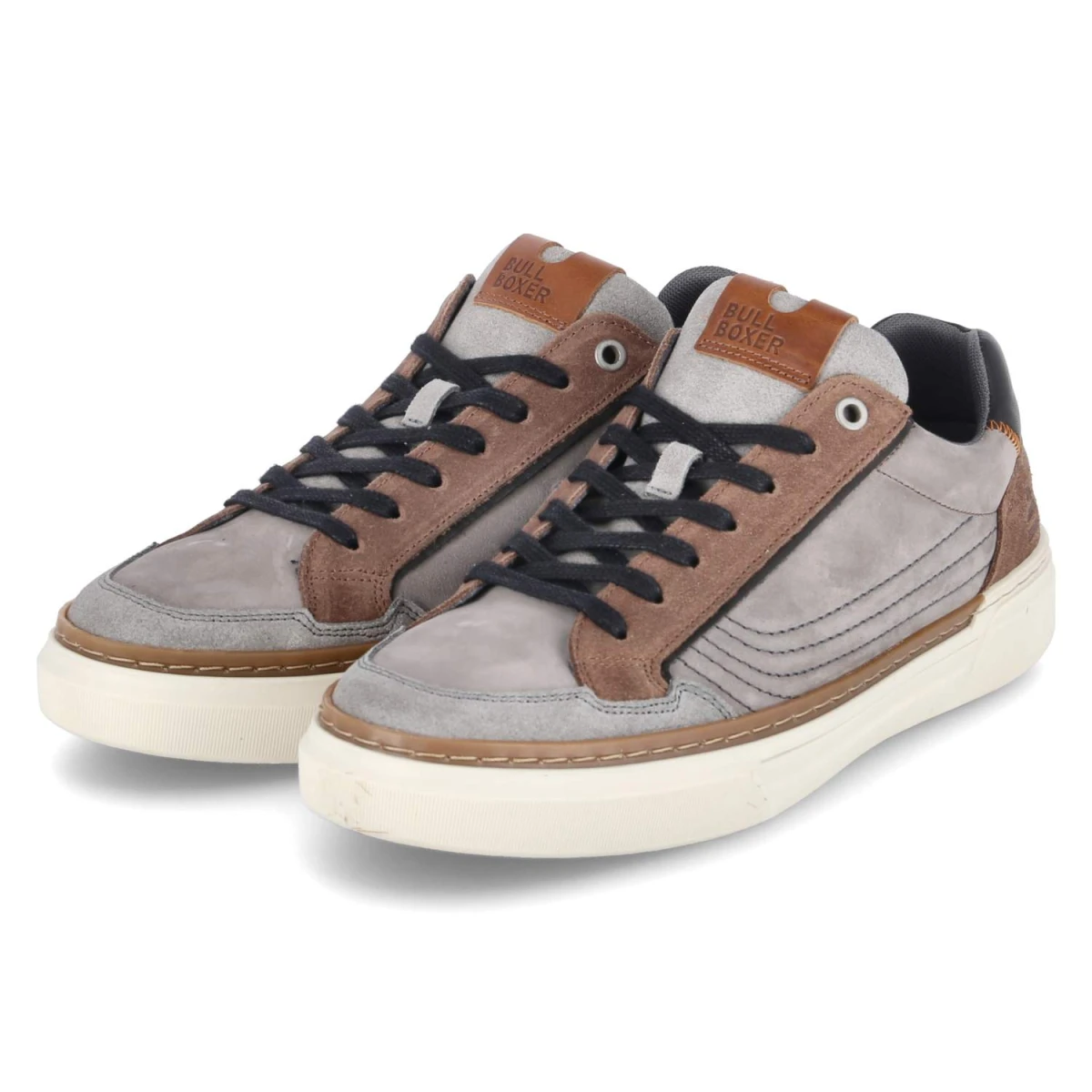 Bullboxer Low Sneaker - Gr. 46 - Grau - Rauleder