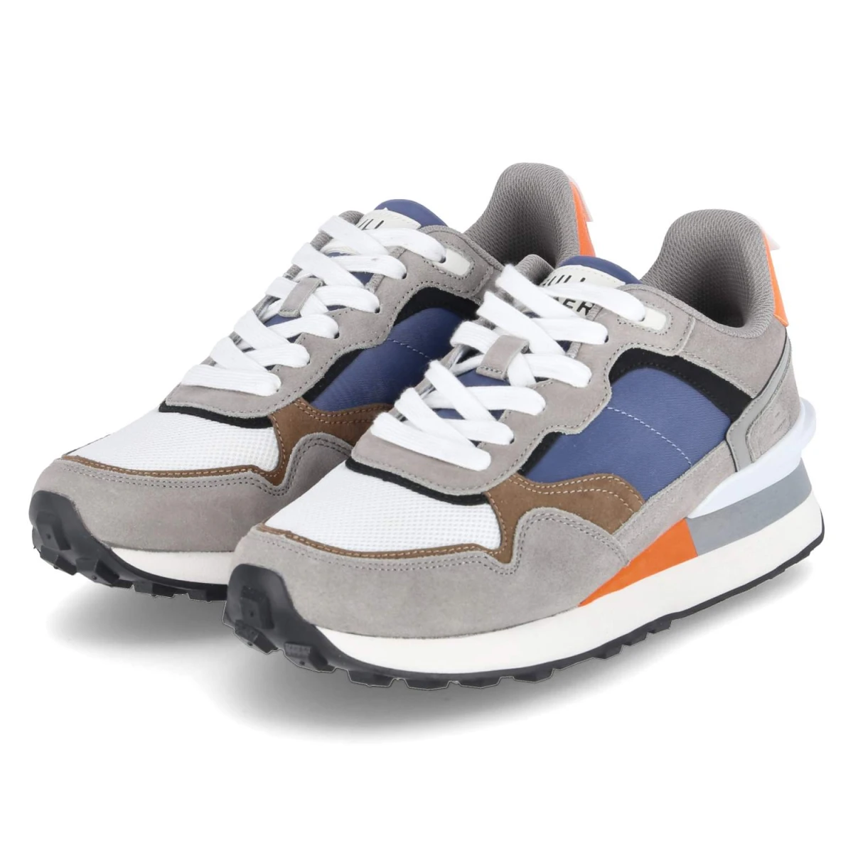 Bullboxer Low Sneaker - Gr. 46 - Grau - Synthetik, Leder & Textil