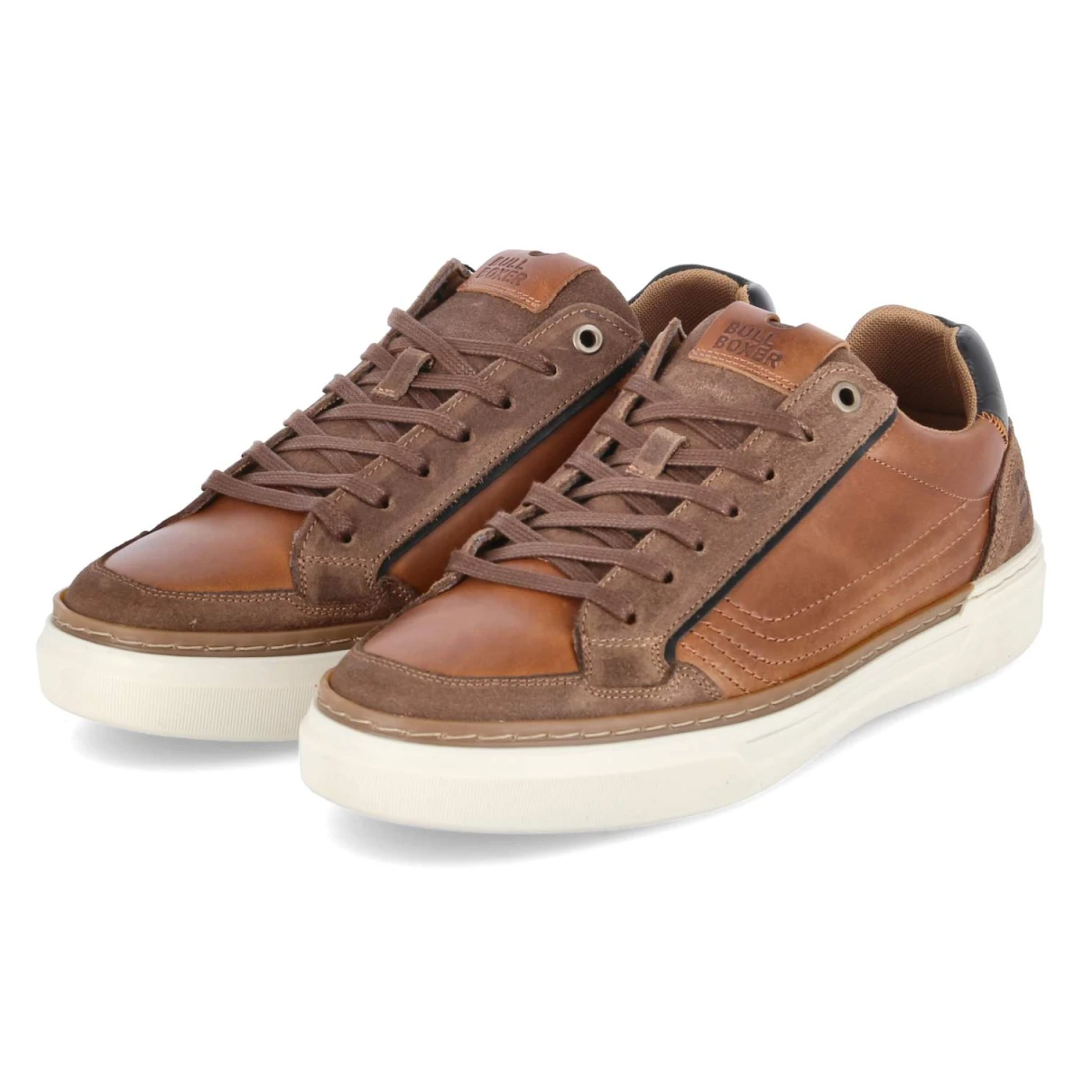 Bullboxer Low Sneaker - Gr. 43 - Braun - Glattleder