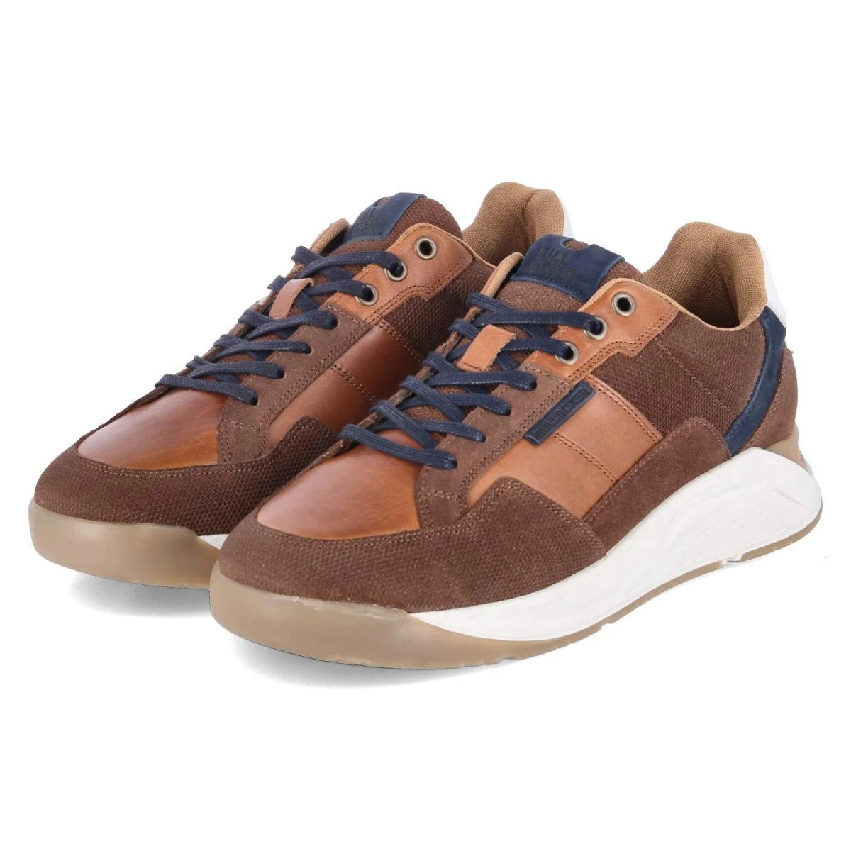 Bullboxer Low Sneaker - Gr. 44 - Braun - Leder & Textil