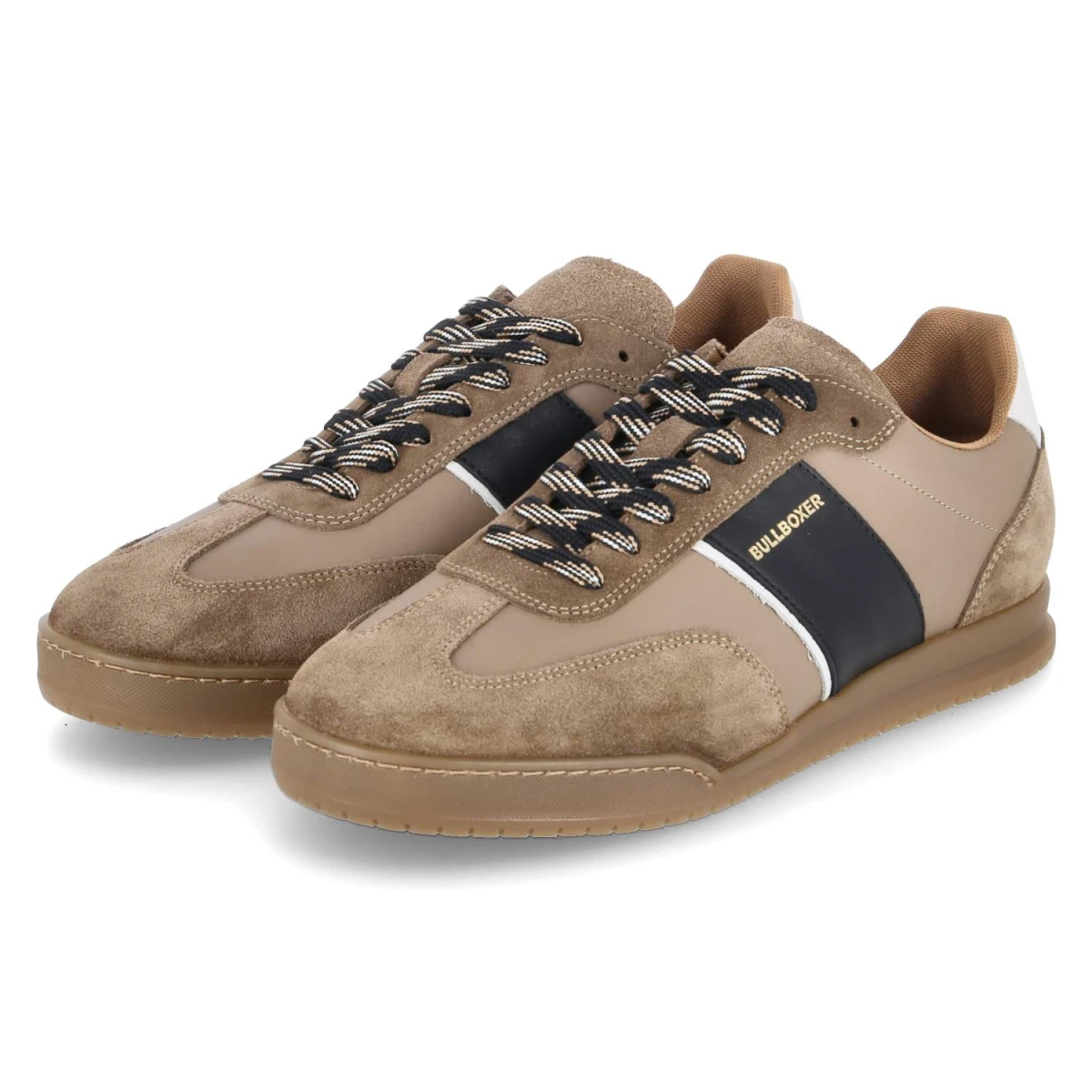 Bullboxer Low Sneaker - Gr. 44 - Taupe - Leder