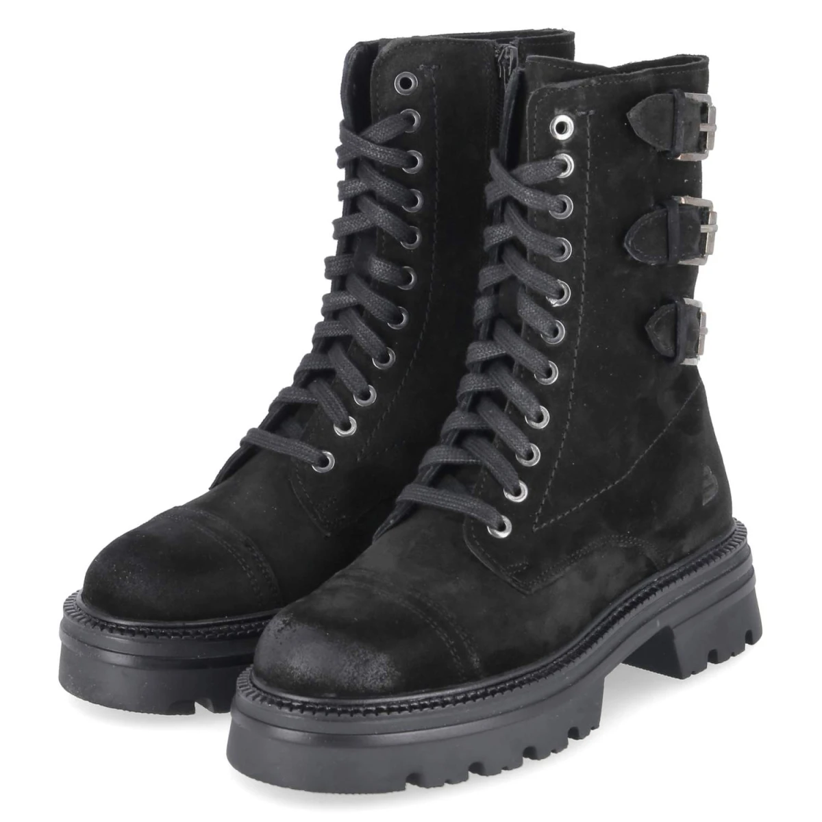 Bullboxer Biker Boots - Gr. 37 - Schwarz - Leder