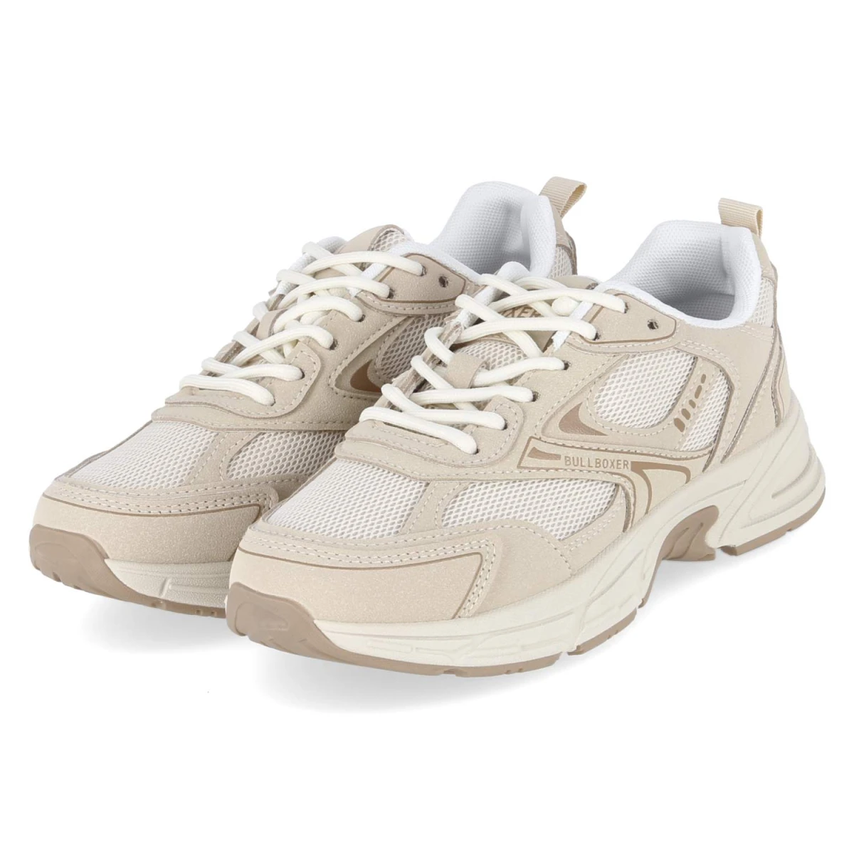 Bullboxer Low Sneaker - Gr. 39 - Beige - Textil & Synthetik