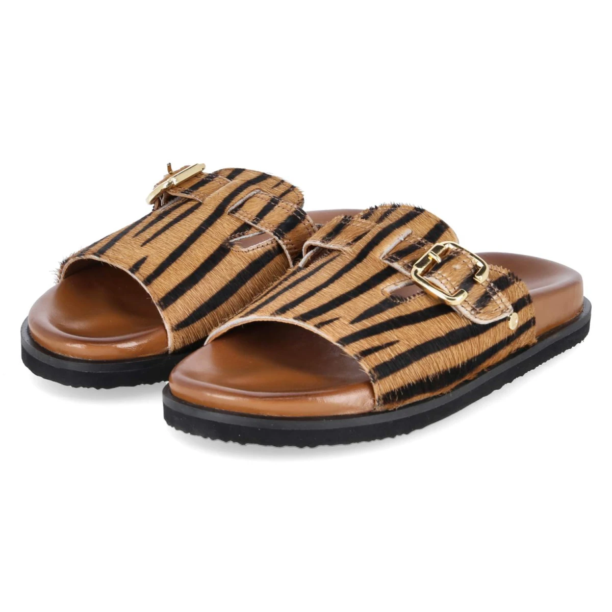 Bullboxer Pantoletten - Gr. 36 - Beige - Leder