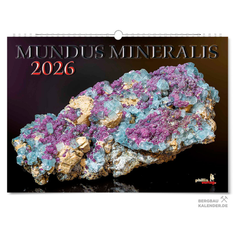 Weihnachtsgeschenke Ideen: Mineralien Kalender 2026 MUNDUS MINERALIS