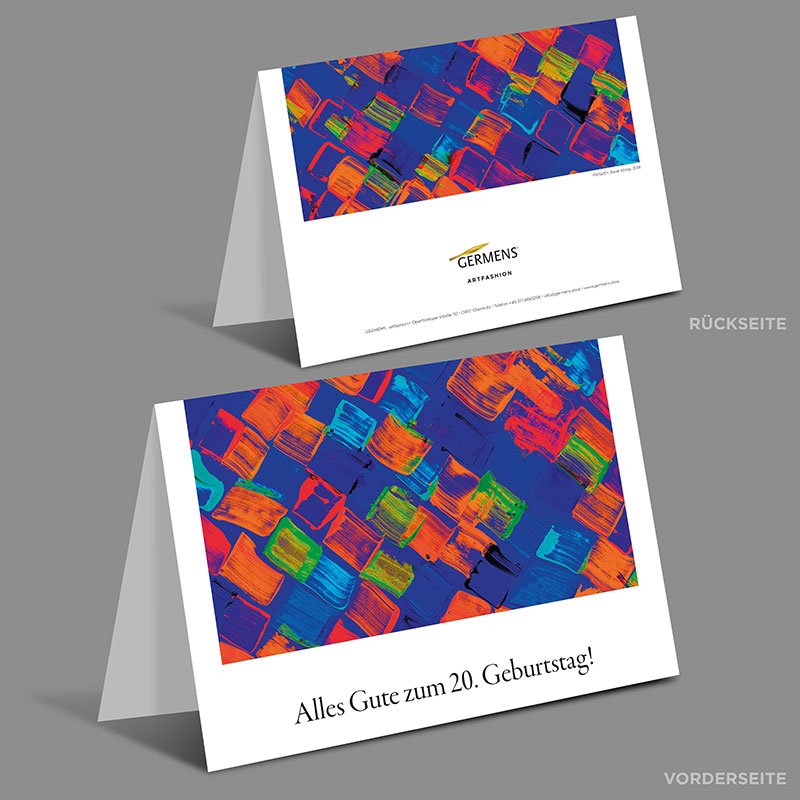 20. GEBURTSTAG ♥ Geschenkgutschein von GERMENS artfashion 50 €