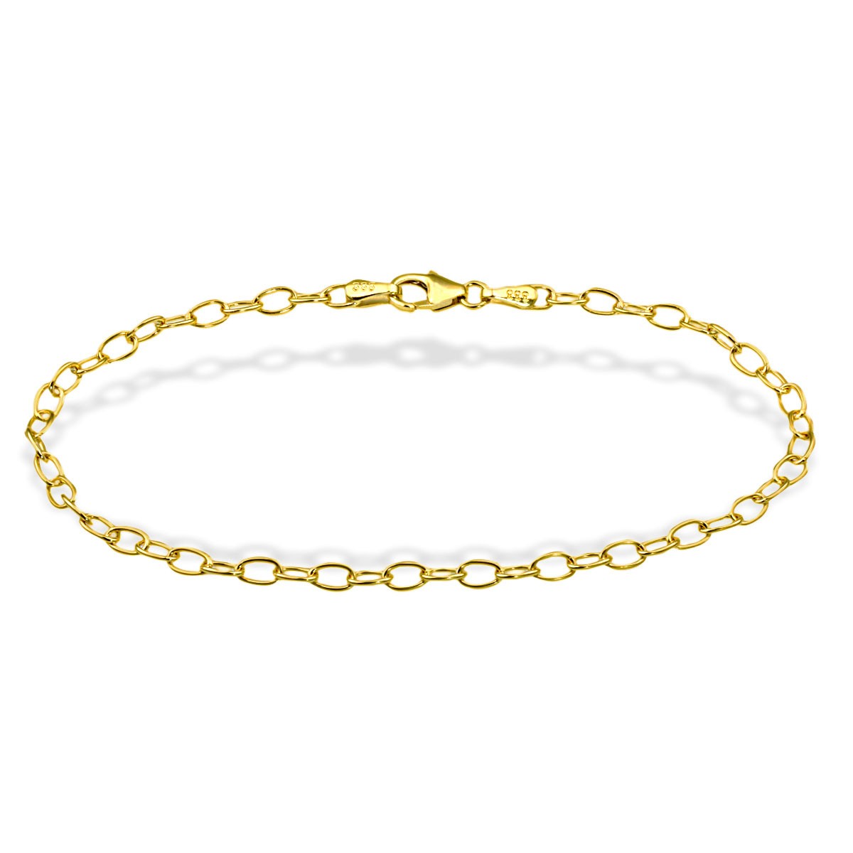 Armband Erbskette Zart 333 Gelbgold 19 cm