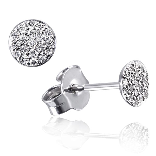 Paar Ohrstecker Glamour 585 Weißgold 38 Diamanten zus. 0,14 ct. SI1/H