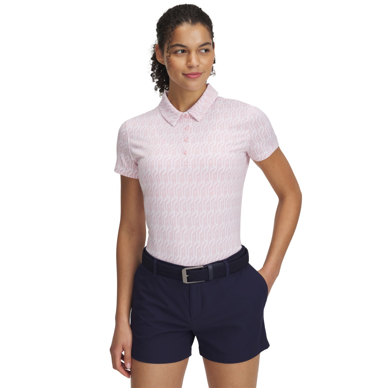 Under Armour UA Playoff 3.0 Printed Polo Damen L silber/grün L silber/grün L ...