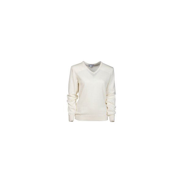 'abacus Golf Milano Damen Strick Pullover altweiss'